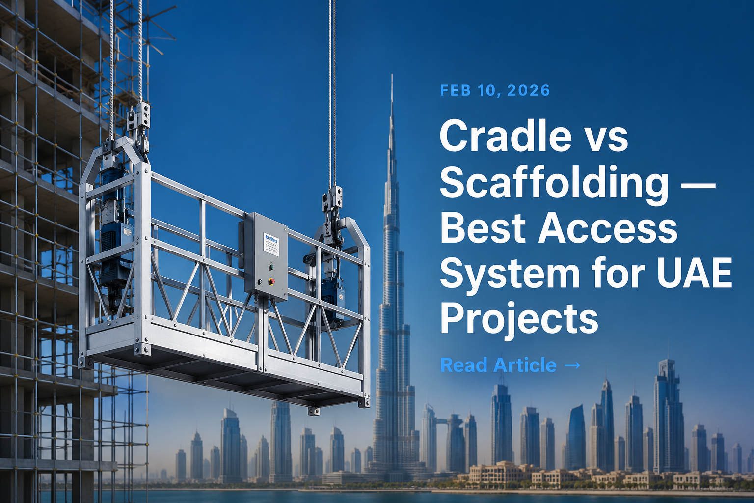 Cradle vs scaffolding comparison UAE